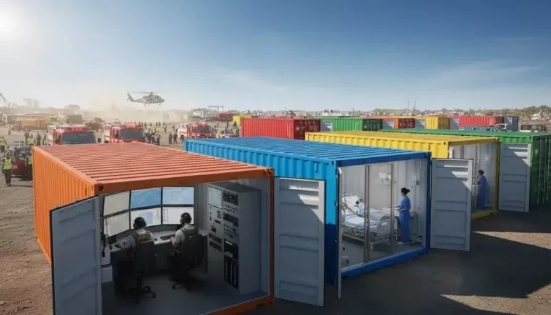 Konstriksyon Steel Container Sekou pou Katastwòf Ijans