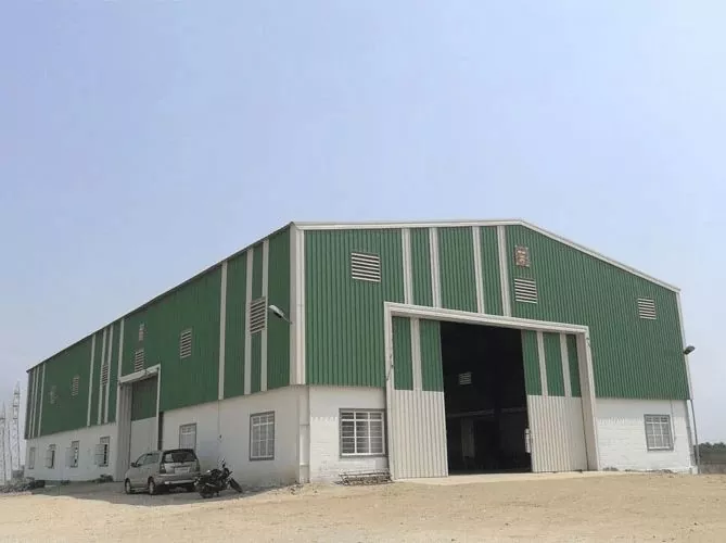 Pratik ak bèl Prefab Metal Depo Building