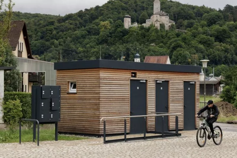 Prefabrike Steel Konstriksyon twalèt piblik