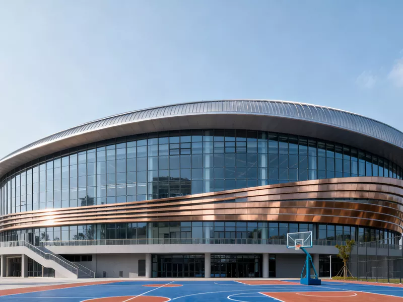 Prefabrike Steel Estrikti Basketball Tribinal