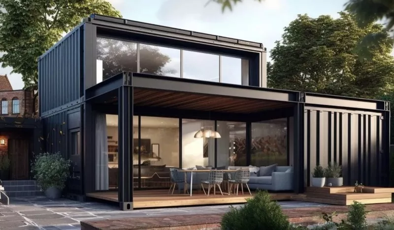 Scenic Zòn Container House Steel Construction