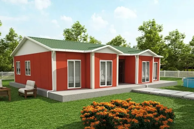Yon sèl etaj prefabrike kay Steel konstriksyon