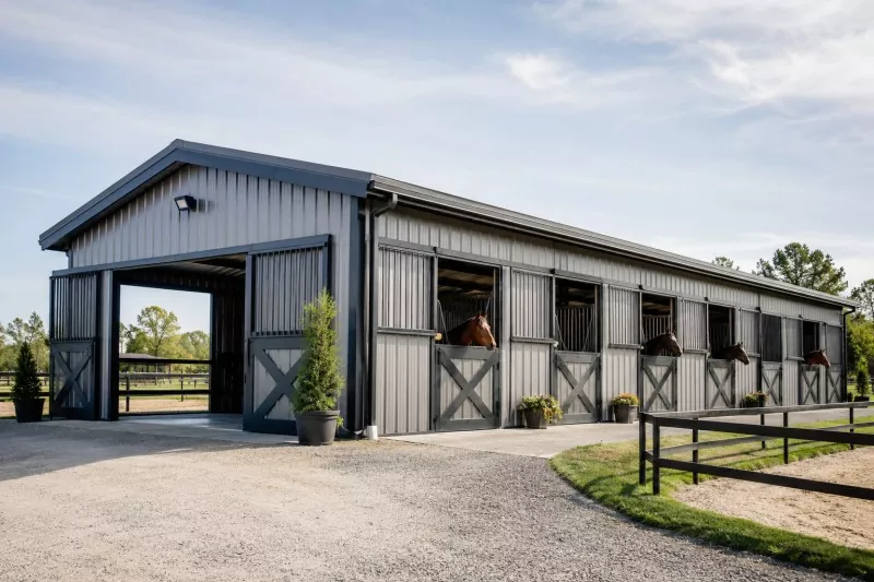 Steel Frame Cheval Konstriksyon ki estab