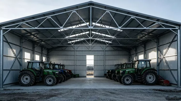 Steel estrikti machin agrikòl konstriksyon depo