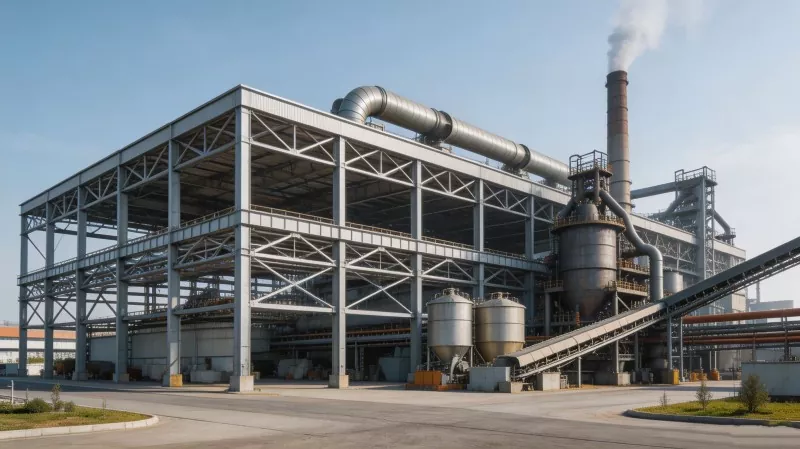 Steel estrikti metaliji faktori konstriksyon