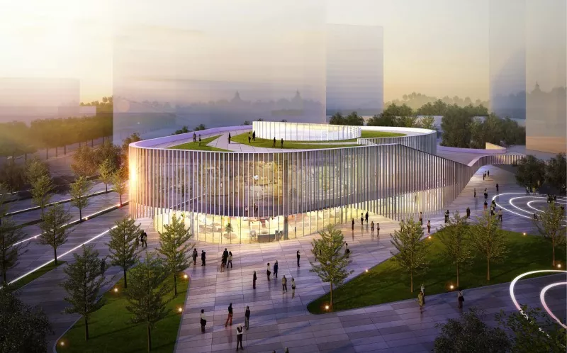 Steel Estrikti Multistory Egzibisyon Hall